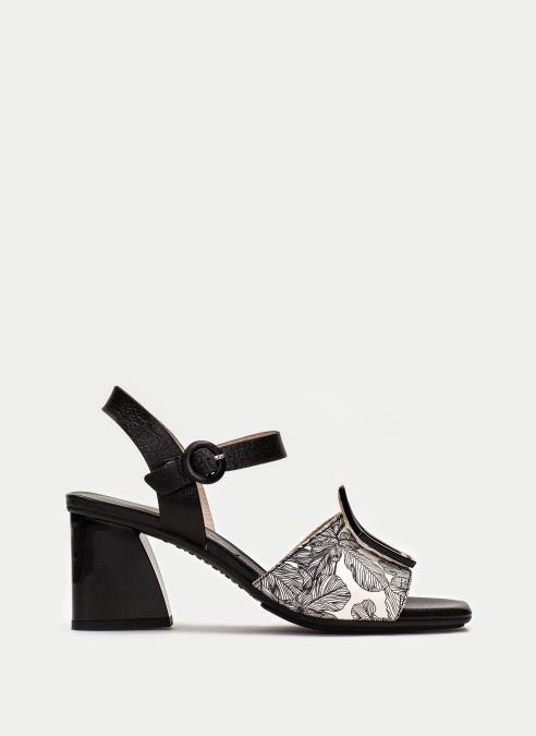 OUTLET Sandale-mit-Absatz HV211146 WEIß-SCHWARZ - HISPANITAS