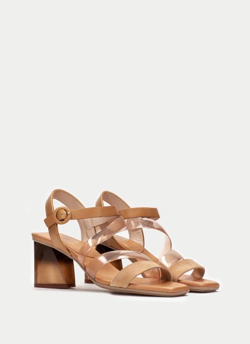 OUTLET Sandalia-Tacon HV211308 CÁMEL - HISPANITAS