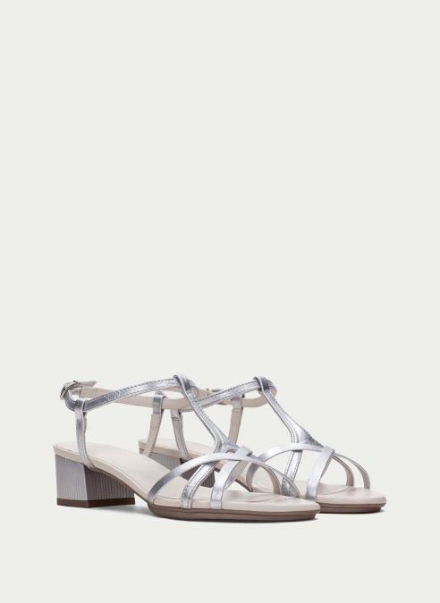 OUTLET Heeled-Sandal HV215023 SILVER - HISPANITAS