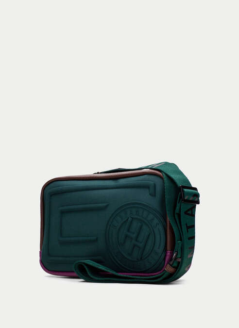 bandolera  vert-marron-magenta