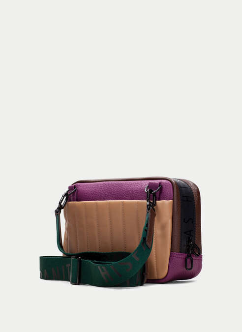 bandolera  vert-marron-magenta