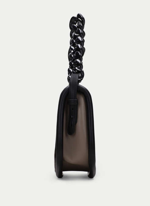 bolso de hombro  taupe