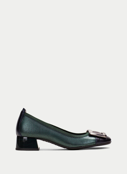 bailarina manila bleu-vert-metal