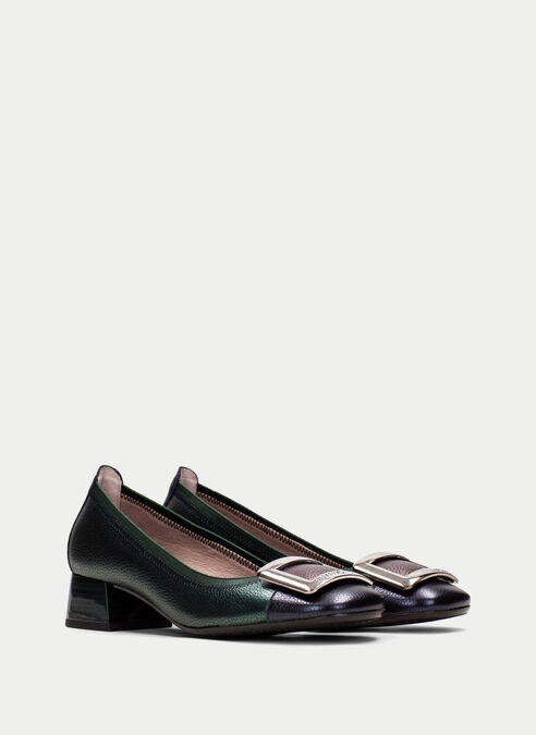 bailarina manila bleu-vert-metal