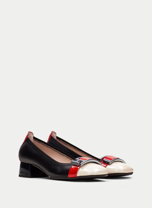 bailarina manila schwarz-milk-rot
