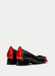outlet bailarina manila negro-milk-rojo - hispanitas