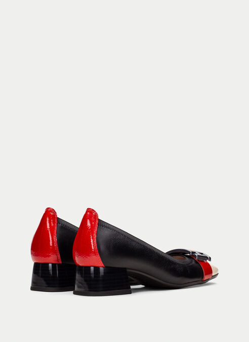 bailarina manila schwarz-milk-rot