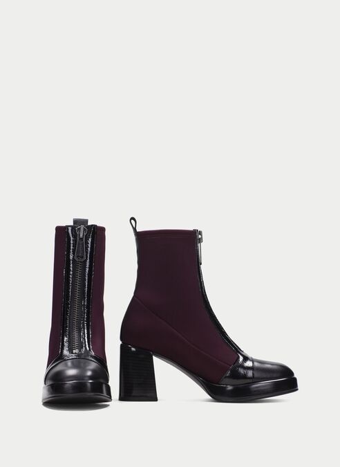 stivaletto tokio nero-vino