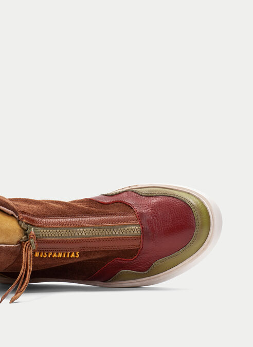 botín sport oceania cuir-moutarde-olive