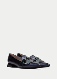outlet mocasin dali azul-forest-metalizado - hispanitas