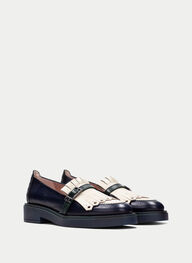 outlet mocasin brooklyn azul-milk-forest - hispanitas