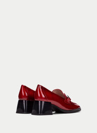 outlet mocasín milan rojo - hispanitas