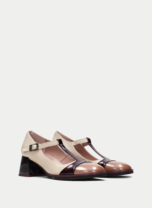 t-strap milan vin-milk-almond