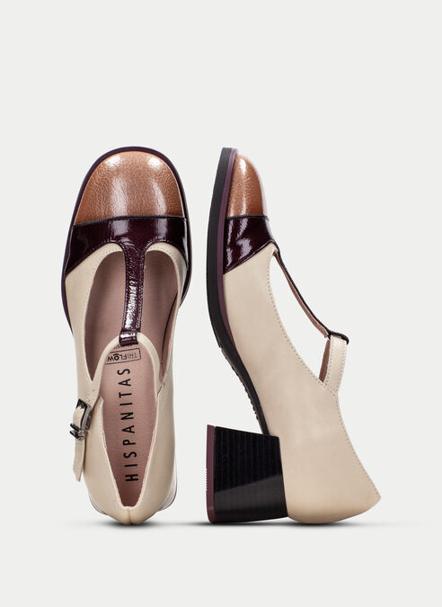 t-strap milan vin-milk-almond