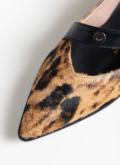 ballerine turin léopard-camel-noir