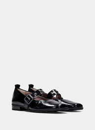 zapatos bailarina genova negro - hispanitas