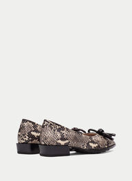 zapatos bailarina turin python-taupe - hispanitas
