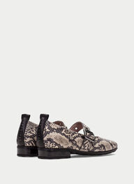 zapatos bailarina genova python-taupe - hispanitas