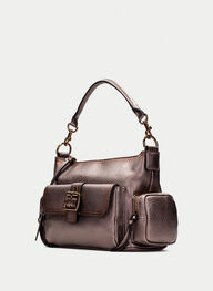 bolsos bolso de hombro  taupe-metalizado - hispanitas