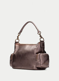 bolsos bolso de hombro  taupe-metalizado - hispanitas