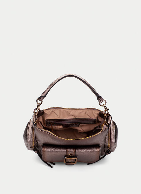 bolso de hombro  metal-taupe