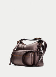 bolsos bolso de hombro  taupe-metalizado - hispanitas