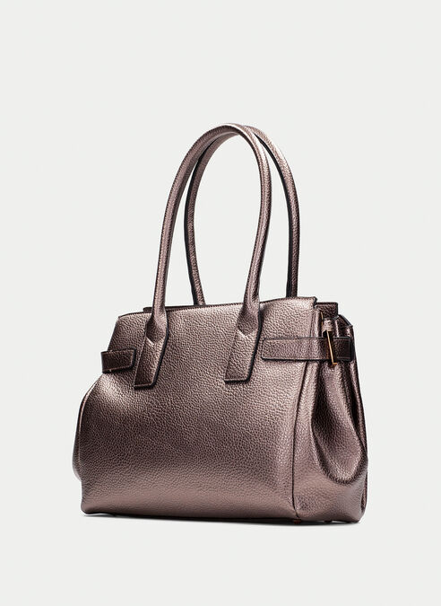 bolso de mano  taupe-metalizado