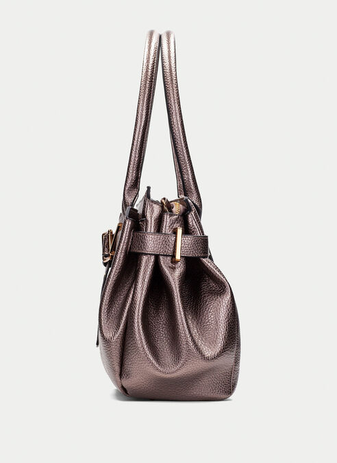 bolso de mano  taupe-metalizado