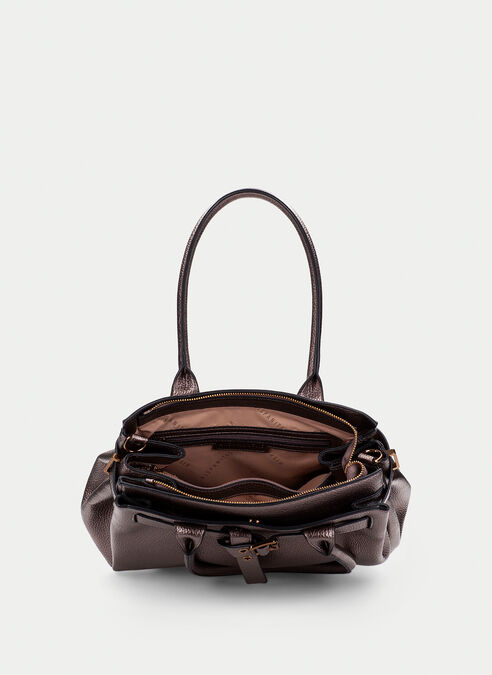 bolso de mano  taupe-metalizado