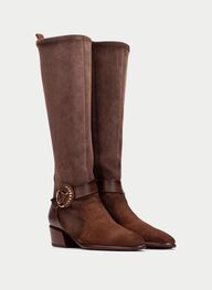 zapatos bota verona avellana - hispanitas