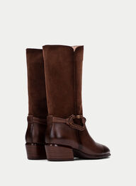 zapatos bota verona avellana - hispanitas