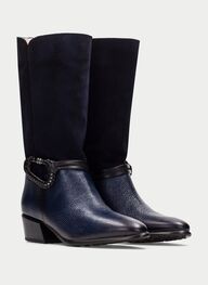 zapatos bota verona azul - hispanitas