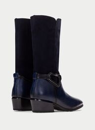 zapatos bota verona azul - hispanitas