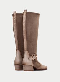 zapatos bota verona taupe - hispanitas
