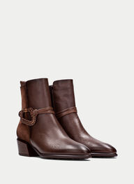 zapatos botin verona avellana - hispanitas