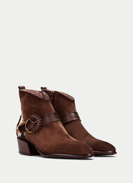shoes ankle-boot veronahazelnut-pony - hispanitas