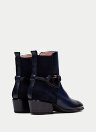 zapatos botin verona azul - hispanitas