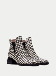 shoes ankle-boot marsellablack-white - hispanitas