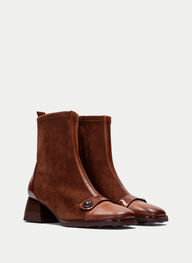 zapatos botin marsella cuero - hispanitas