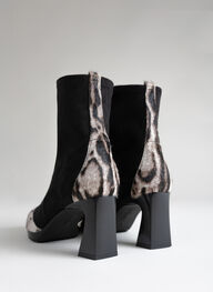 scarpe stivaletto atlanta leopardo-bianco-nero - hispanitas