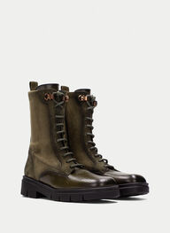 zapatos botin hamburgo militar - hispanitas