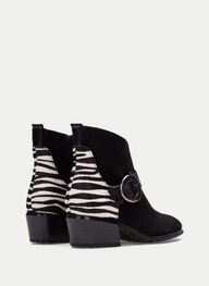 shoes ankle-boot veronablack-zebra - hispanitas
