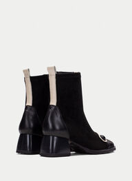 shoes ankle-boot marsellablack-cream - hispanitas