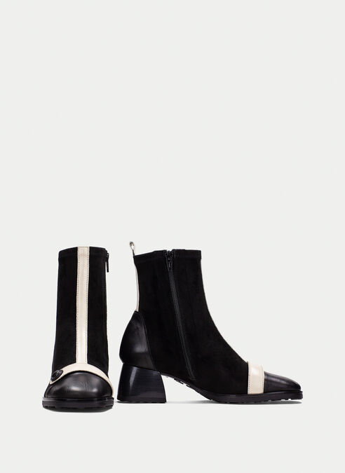 stivaletto marsella nero-panna