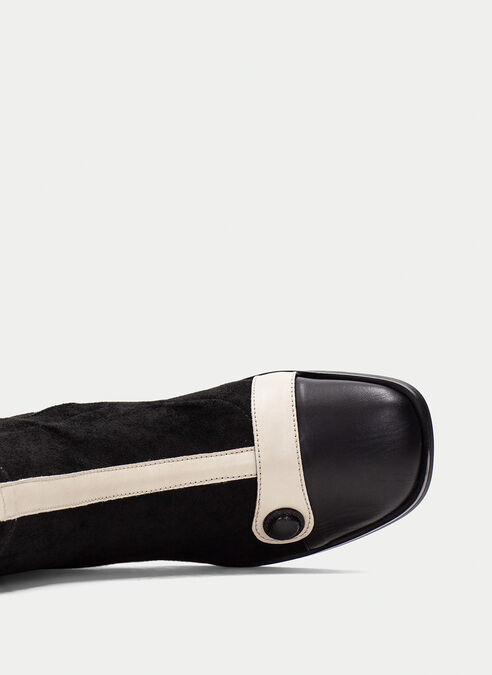 stivaletto marsella nero-panna