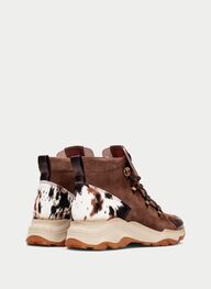 zapatos botin sport nepal avellana-pony - hispanitas