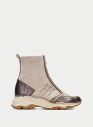 zapatos botin sport nepal crema-taupe - hispanitas