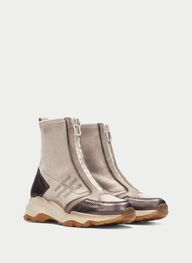 zapatos botin sport nepal crema-taupe - hispanitas