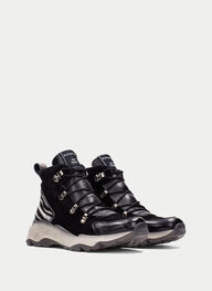zapatos botin sport nepal negro-cebra - hispanitas