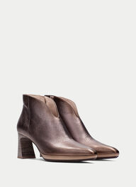 zapatos botin atlanta taupe-metalizado - hispanitas